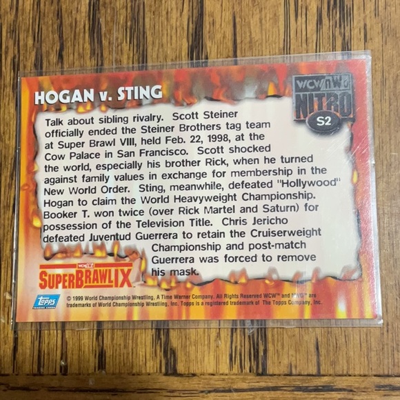 5 STING wrestling collectors cards including Hogan & Savage WCWnWo Nitro NWO - Picture 6 of 7